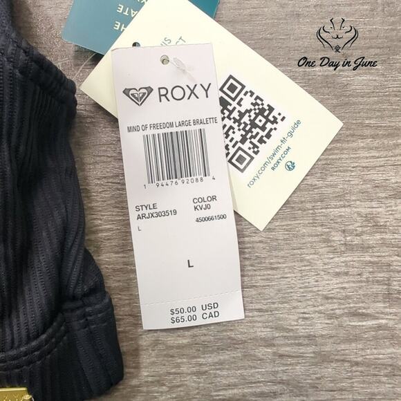 Roxy Mind of Freedom Bralette Bikini Top Size L - Picture 4 of 6